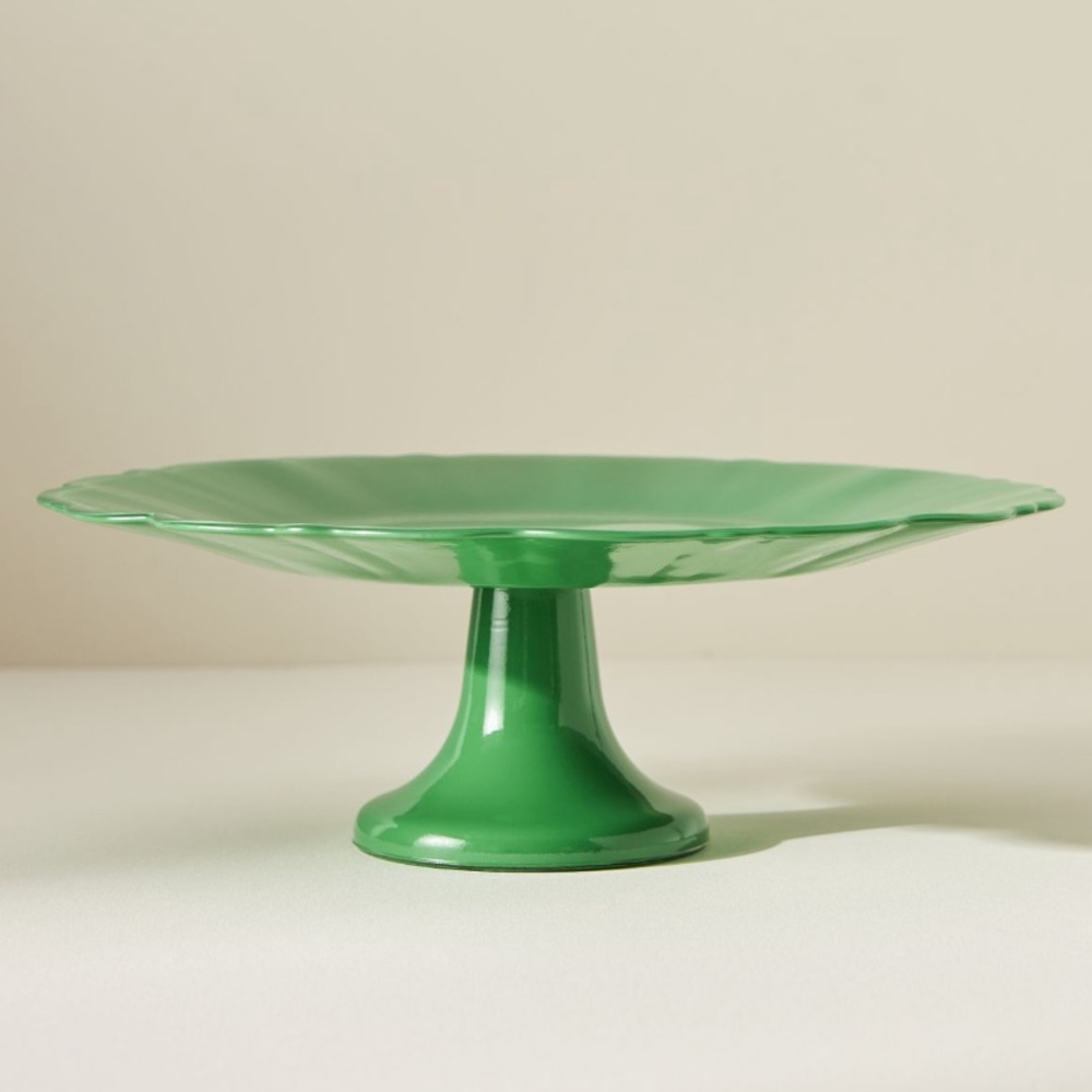 Adley Glass green cake stand